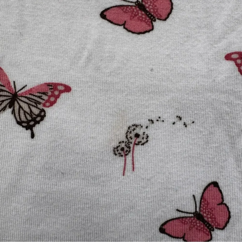 Kyte Girls' Avocado & Butterfly Short-Sleeve Bamboo Tops - Set of 2 Size 12-18 M